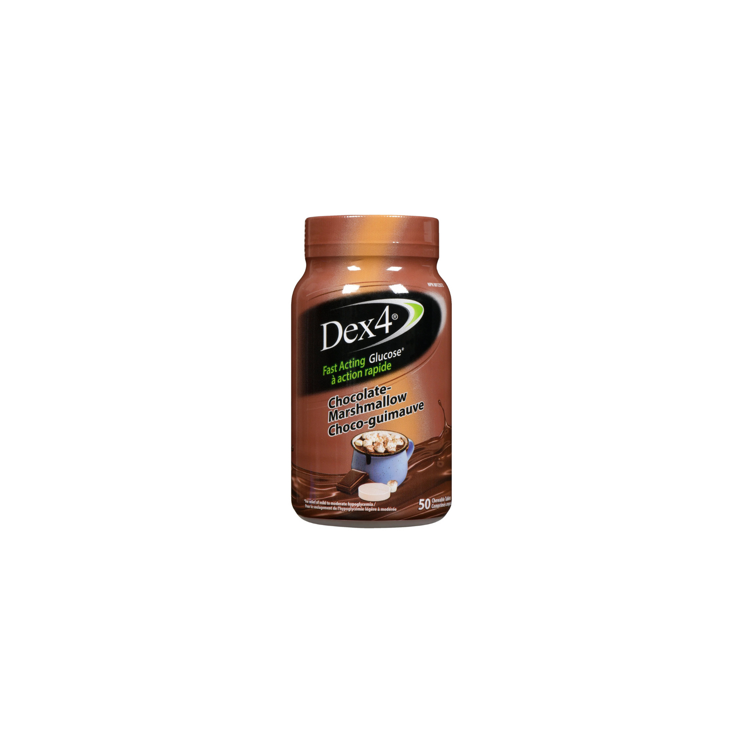 Bouteilles de comprimés de glucose Dex4 (50 comprimés)