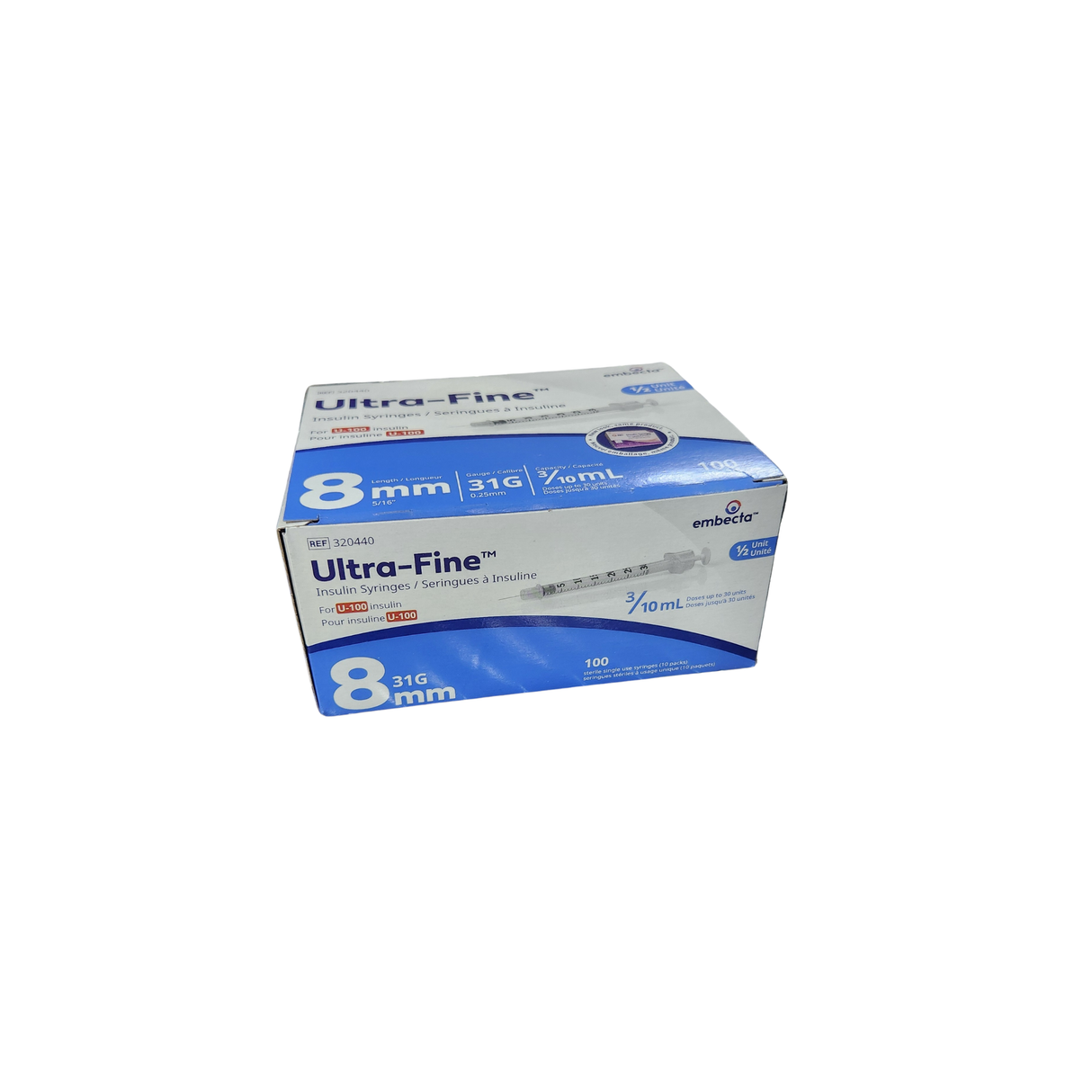 Seringue BD Ultrafine II, 3 / 10cc 31G 8mm