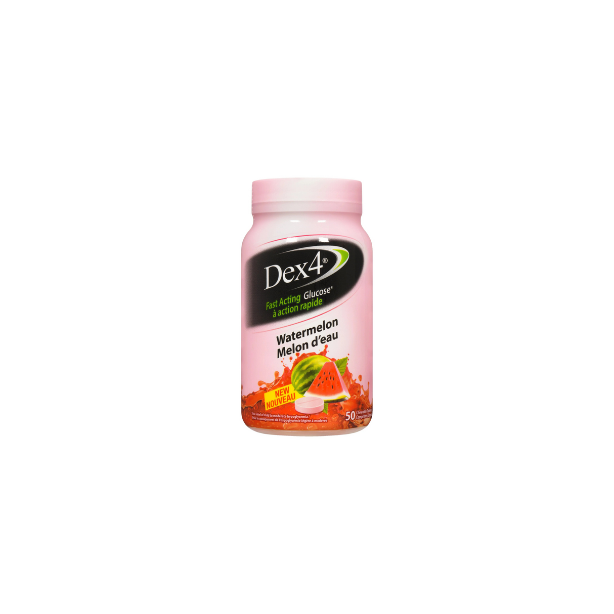 Bouteilles de comprimés de glucose Dex4 (50 comprimés)