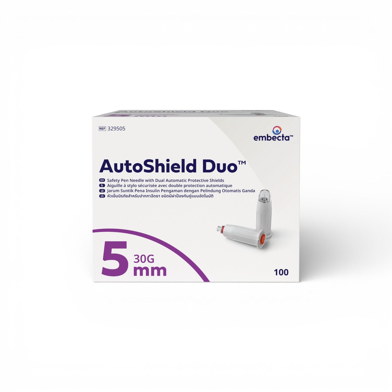 AutoShield Duo™ Pen Needles 5mm 30G 3bevel TW 100ct