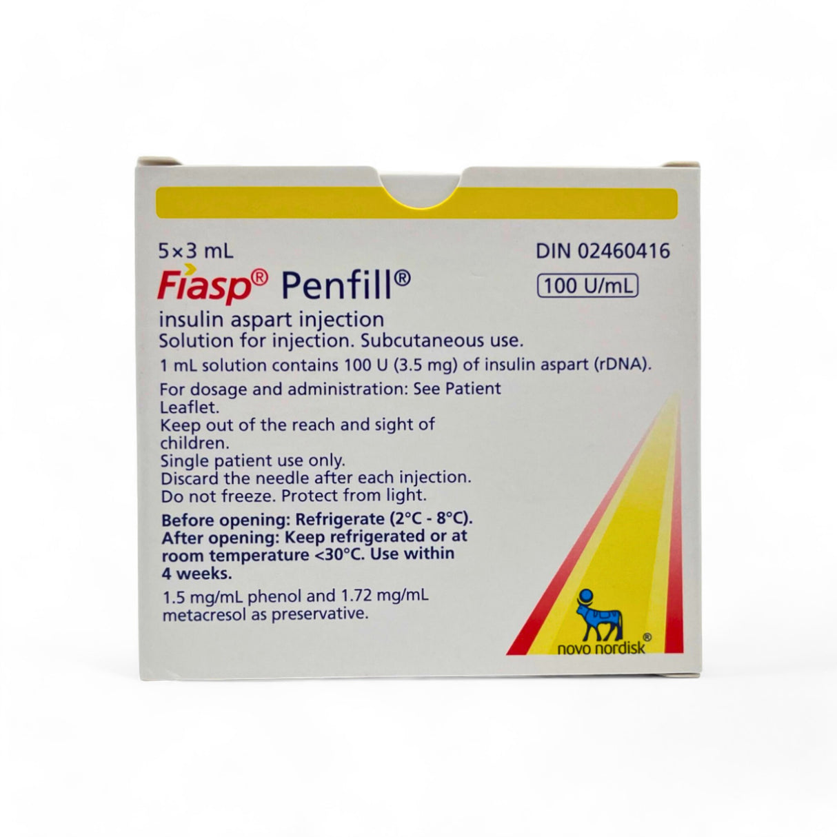 Fiasp Pen Cartridges 5 x 3ml