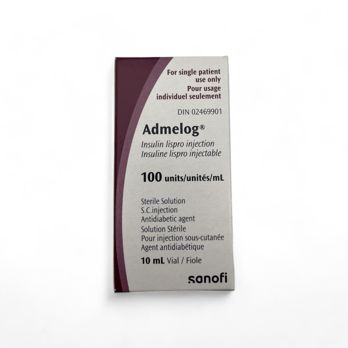 Admelog Flacon 100U/ML 1X10ML