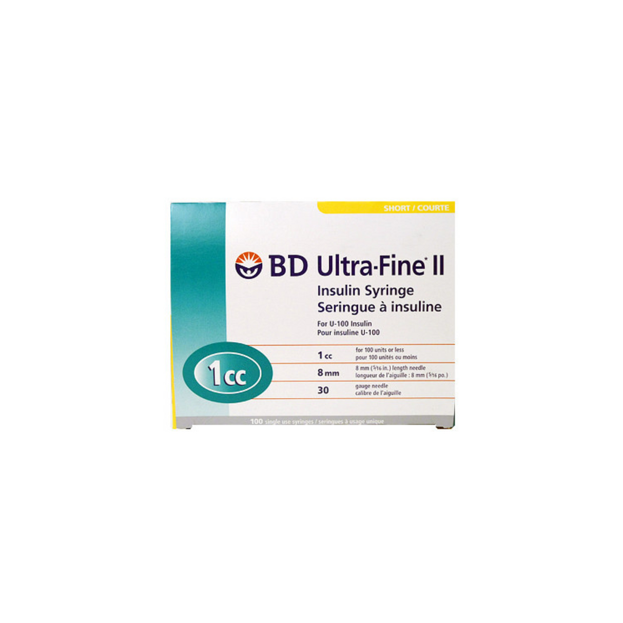 BD UltraFine II Syringe, 1CC 8mm 30G