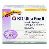 BD Ultrafine II Syringe,  3/10cc 31G 8mm