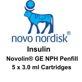Novolin GE NPH 5 x 3ml Cartridge