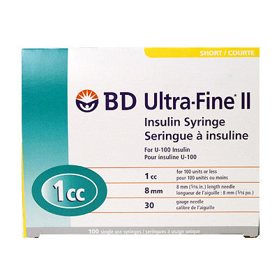 BD UltraFine II Syringe, 1CC 8mm 30G