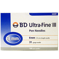 BD Ultrafine III 8mm 31G Pen Needle
