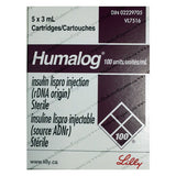 Humalog Cartridges 5 x 3ml
